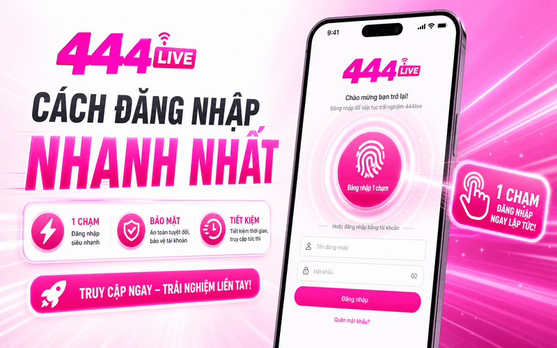 Cách đăng nhập 444Live nhanh nhất