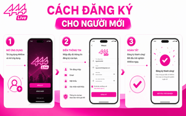 Cách đăng ký 444Live cho người mới