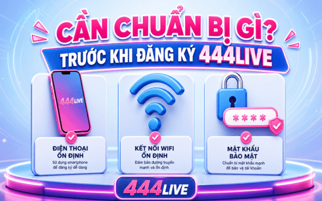 Cần chuẩn bị gì trước khi đăng ký 444Live?