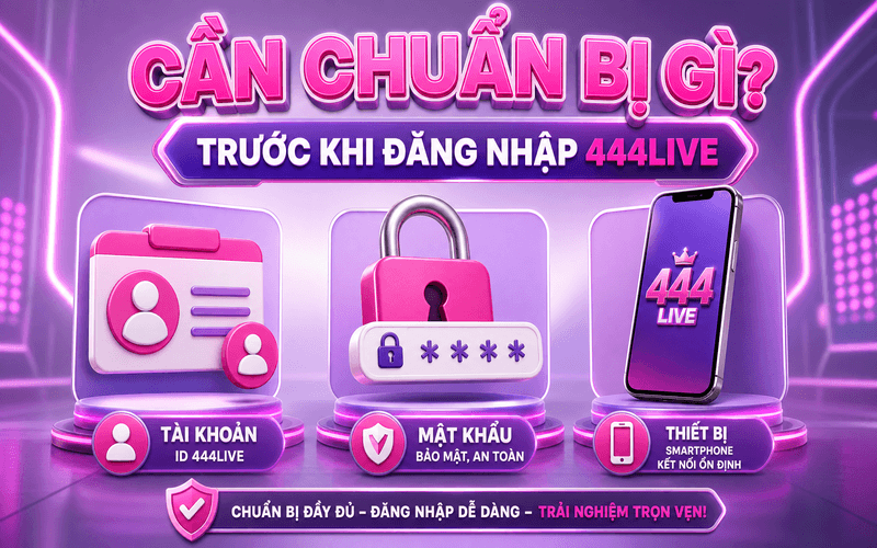 Cần chuẩn bị gì trước khi đăng nhập 444Live?
