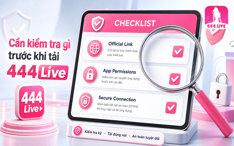 Cần kiểm tra gì trước khi tải 444Live?