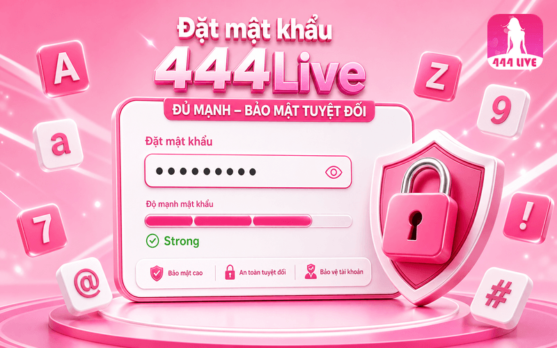 Đặt mật khẩu 444Live đủ mạnh