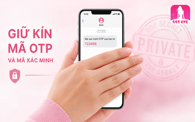 Giữ kín mã OTP và mã xác minh