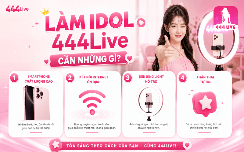 Làm idol 444Live cần những gì?