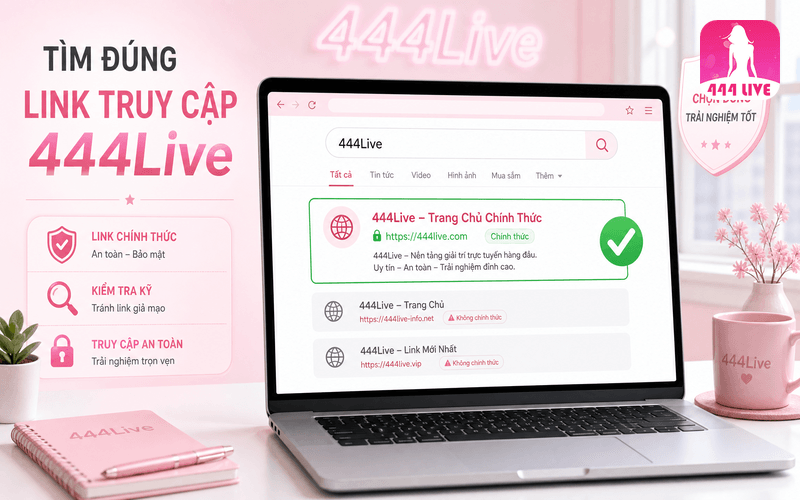Tìm đúng link truy cập 444Live