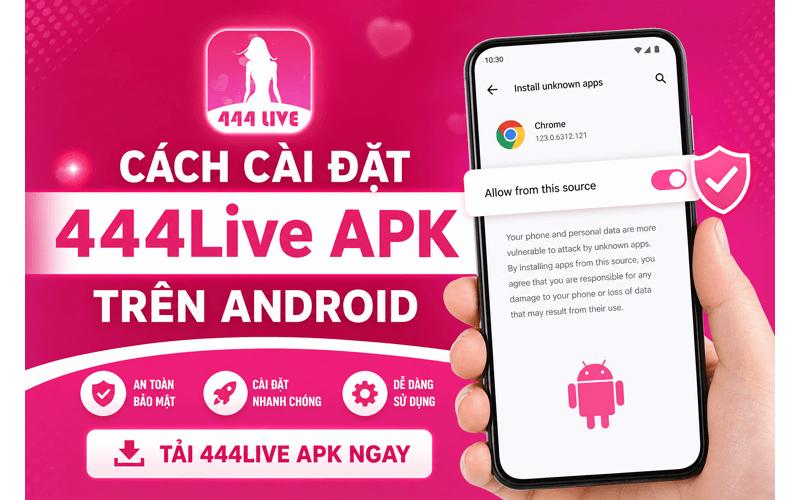 Cách cài đặt 444Live APK trên Android