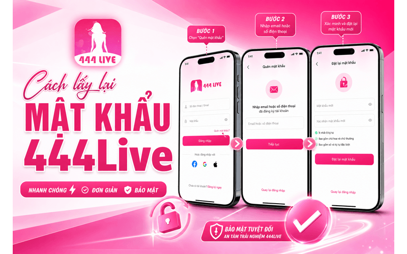 Cách lấy lại mật khẩu 444Live