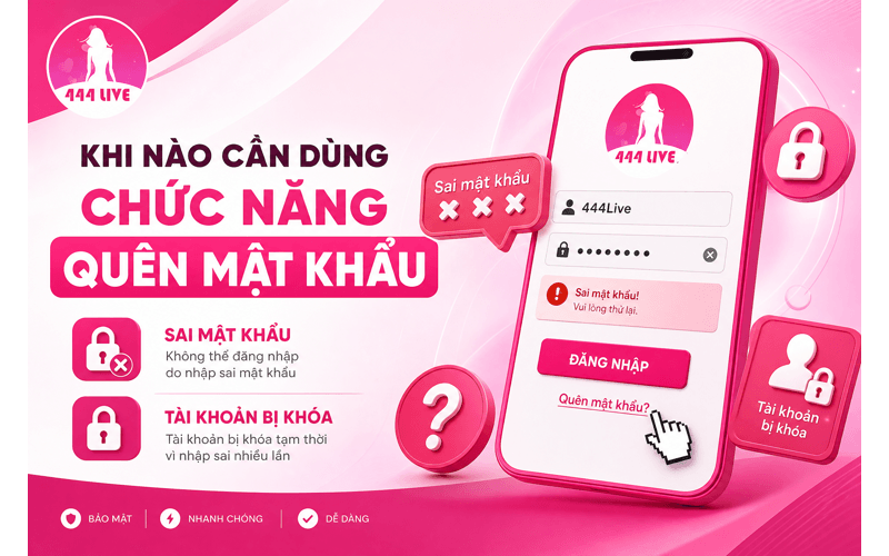 Khi nào cần dùng chức năng quên mật khẩu?